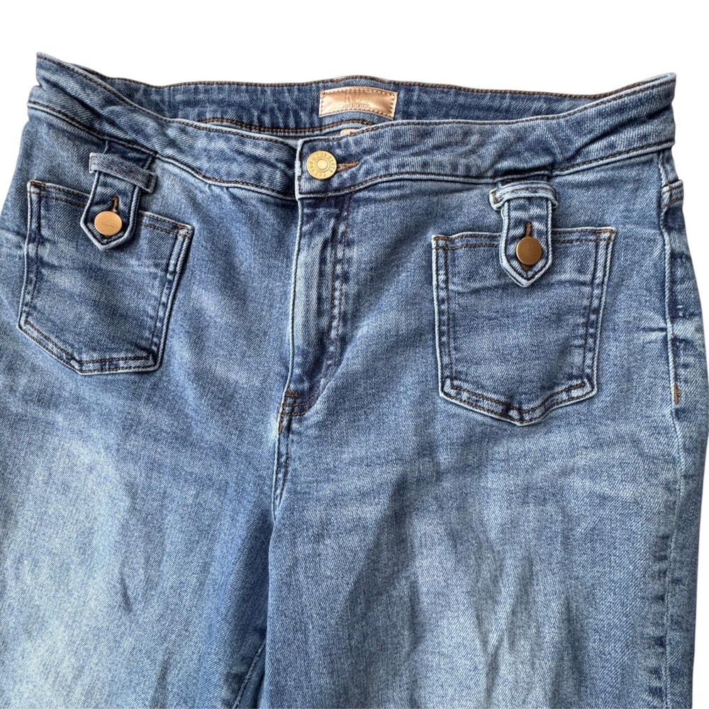 Kut from the Kloth Charlotte High Rise Wide Leg Jeans Womens 14 Medium Wash Boho - Picture 3 of 11